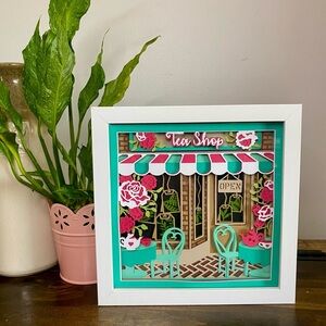 3D Tea Shop Shadowbox